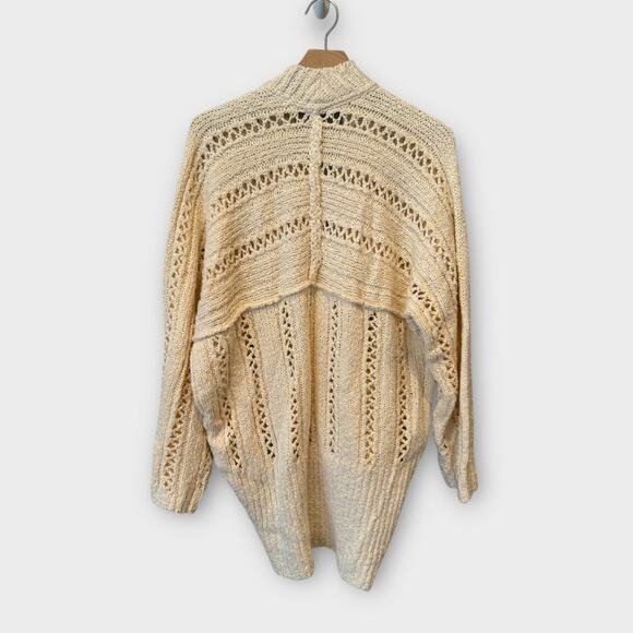 Free People Cable Knit Button-Down Cardigan Size Medium - Picture 6 of 11
